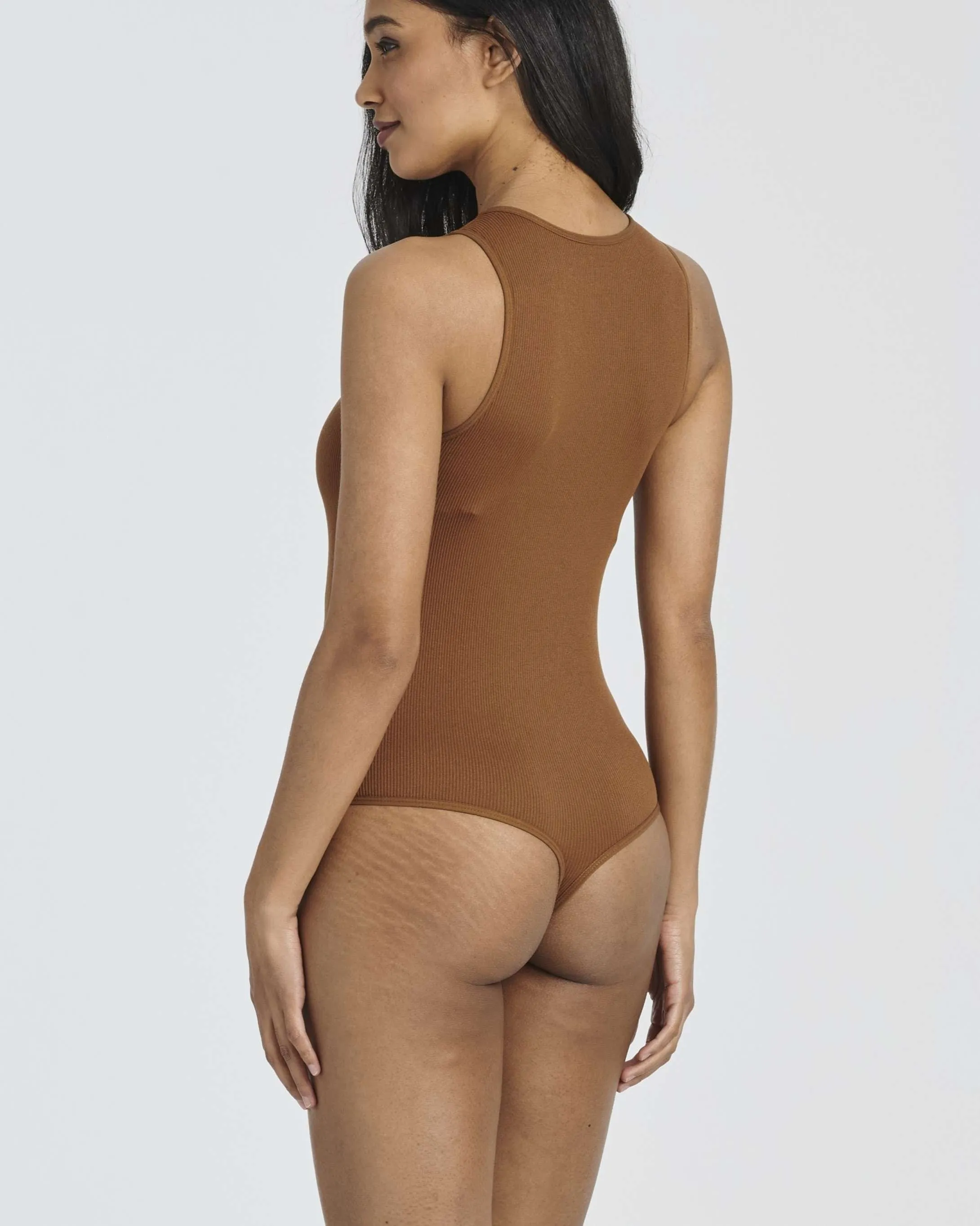 3 Pack: Women's Ribbed Sleeveless Bodysuit Tank Tops