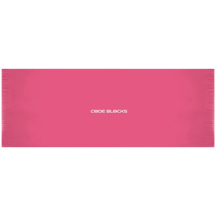 All-Over Print Fringe Hem Fleece Scarf