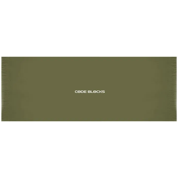 All-Over Print Fringe Hem Fleece Scarf