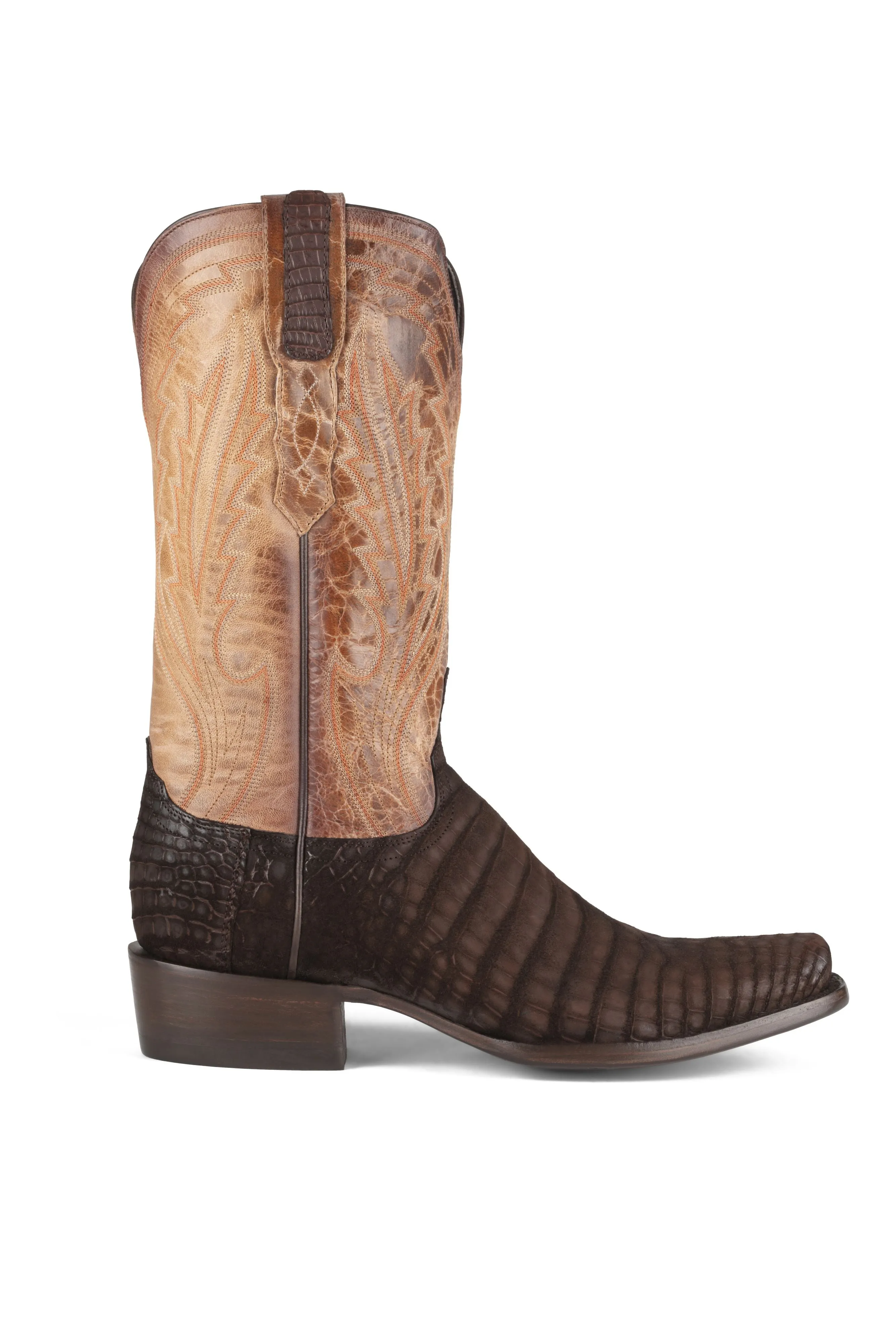Allens Brand - Sueded Nile Belly - Cutter Toe - Rustic Brown