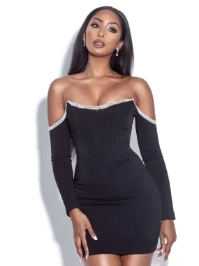 Amy Fashion - Chains Vestidos Party Black Bandage Dress