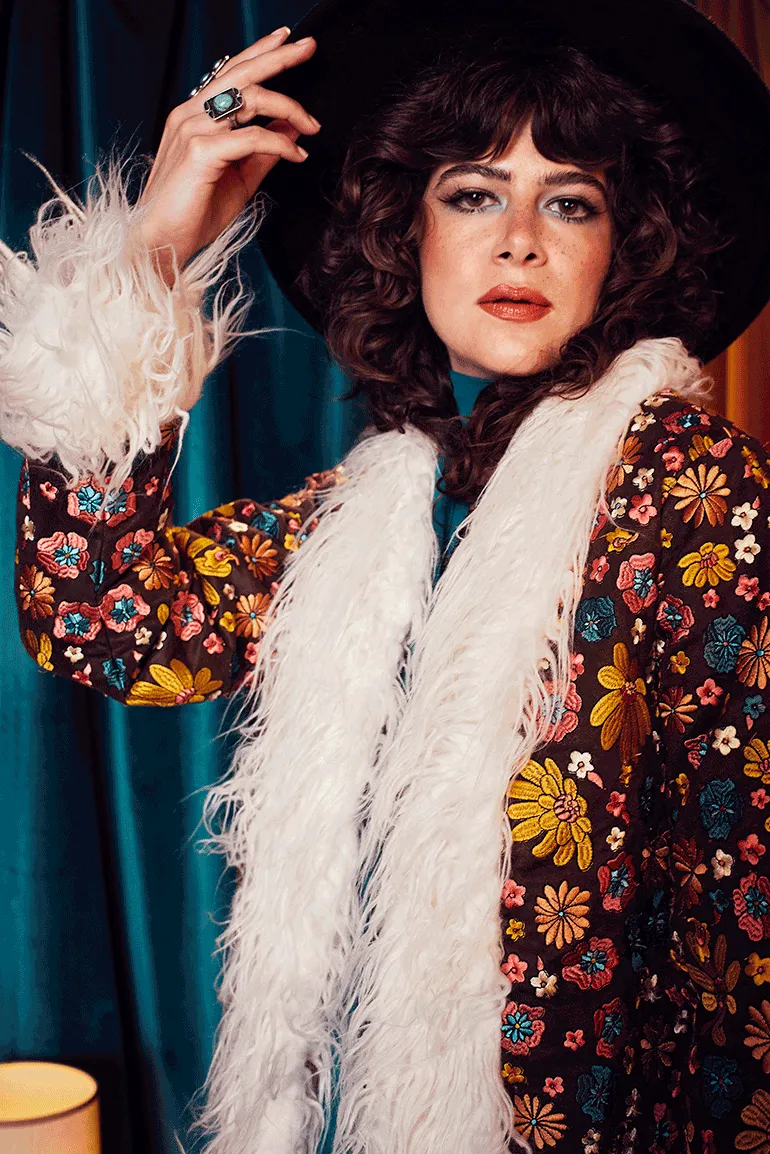 Are You Experienced Embroidered Penny Lane Coat - SSA534 - UK10