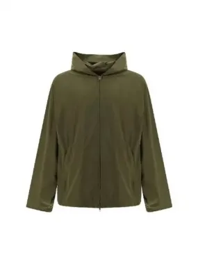 Back logo printing hooded jacket 270730
