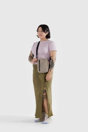 Baggu Brown Stripe Sport Crossbody Bag