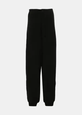 Black Elasticated-Waistband Trousers
