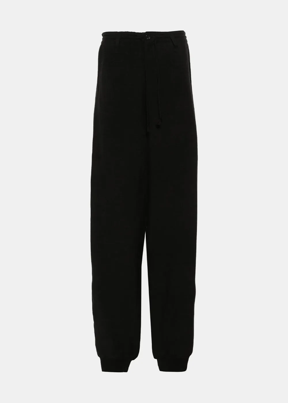 Black Elasticated-Waistband Trousers