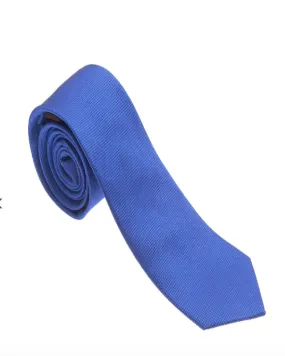 Blue 100% Woven Silk Necktie
