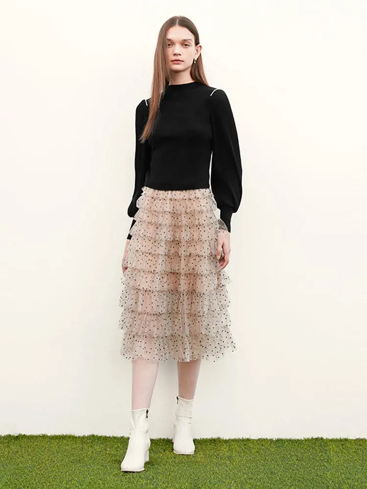 Boat Neck Patchwork Sweater