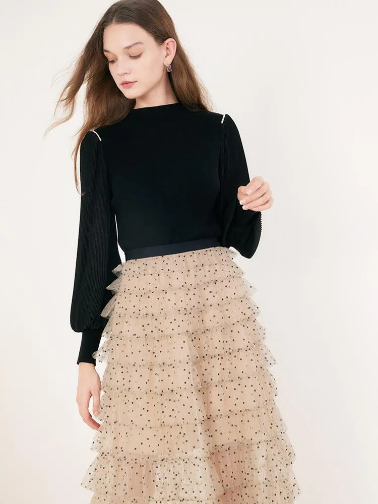 Boat Neck Patchwork Sweater