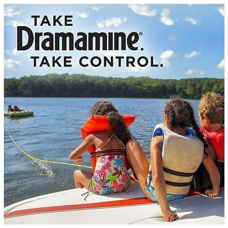 Dramamine Motion Sickness Relief for Kids, Grape Flavor - 8 ct.