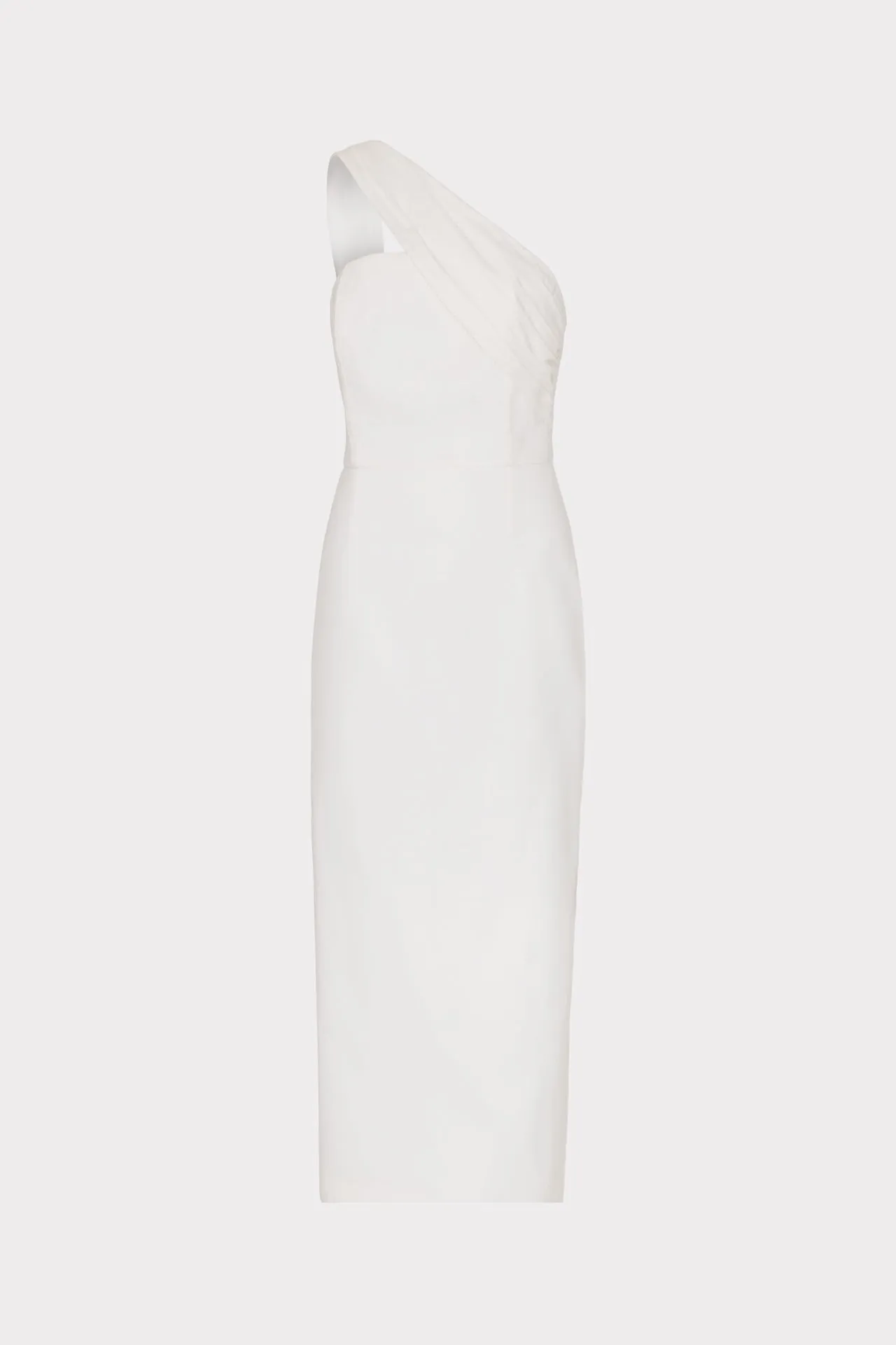 Draped One Shoulder Linen Dress