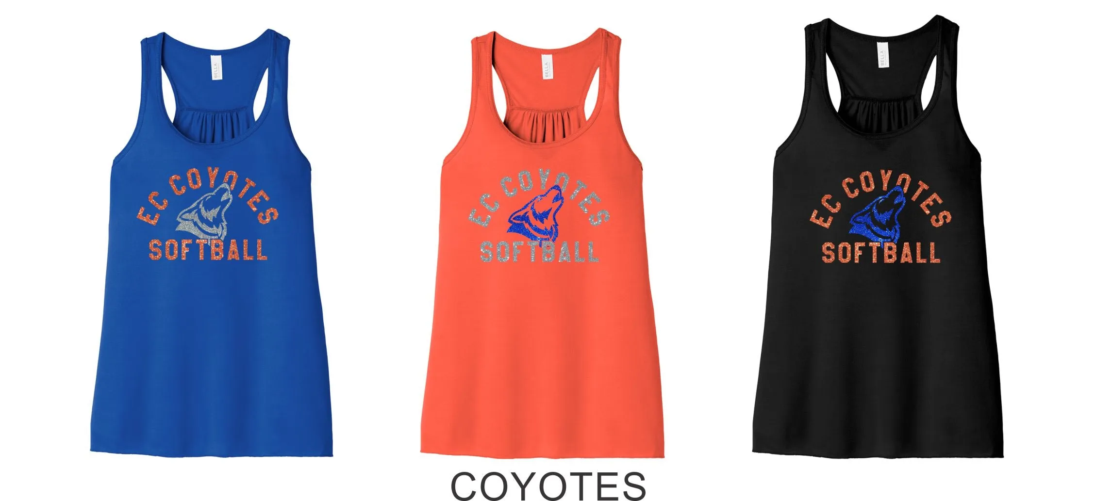 EC Coyotes Flowy Tank- 4 designs- Matte or Glitter