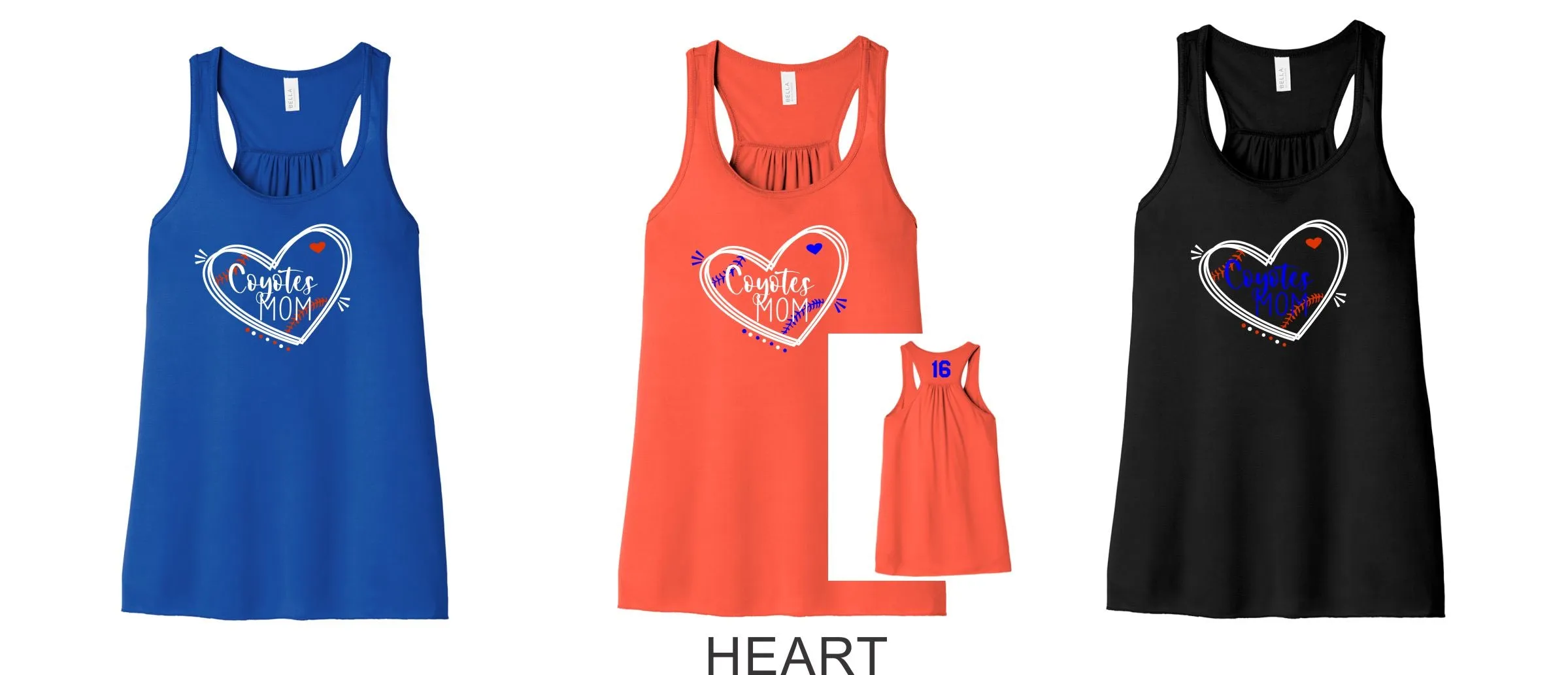 EC Coyotes Flowy Tank- 4 designs- Matte or Glitter