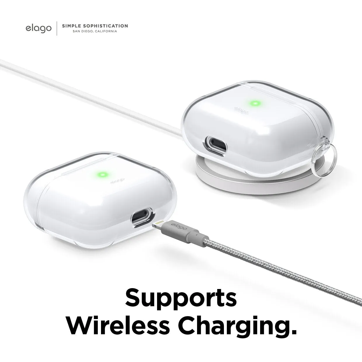 ELAGO Clear Hang Case for AirPods 3