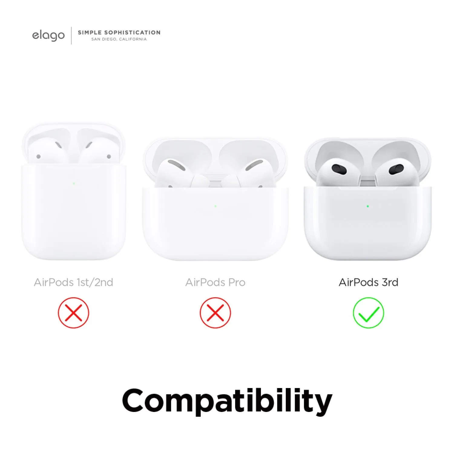 ELAGO Clear Hang Case for AirPods 3