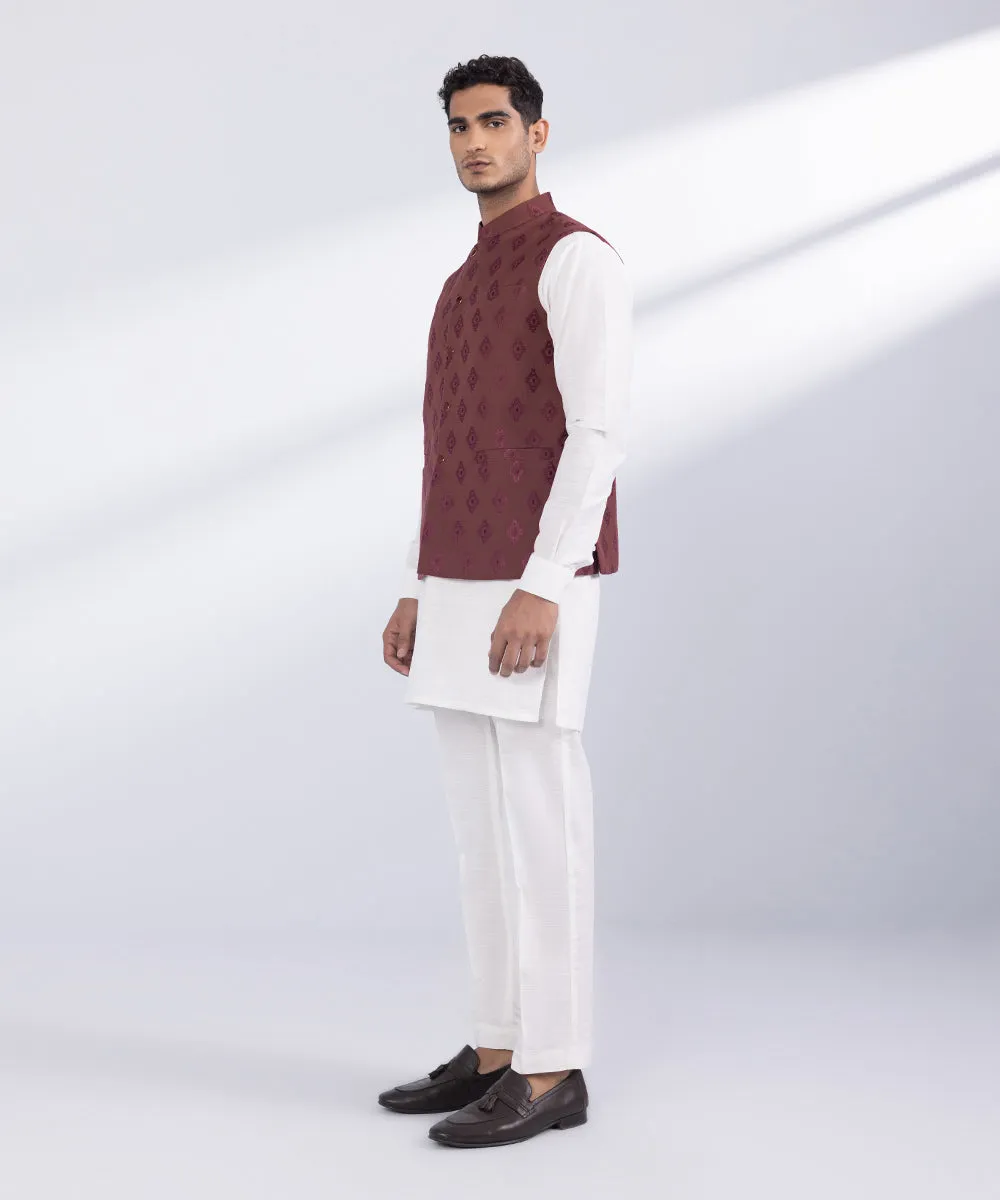 Embroidered Wash & Wear Waistcoat