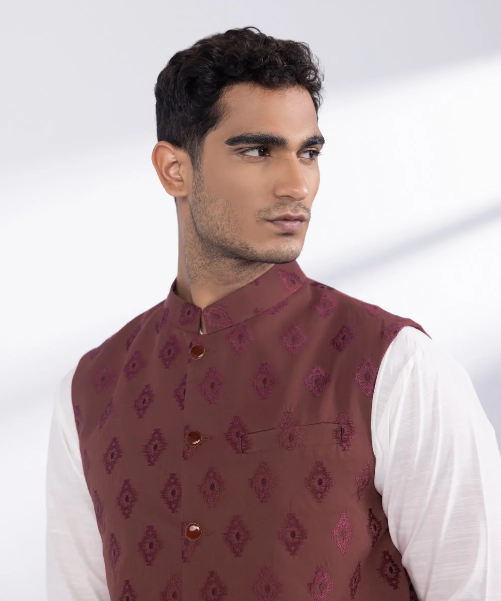 Embroidered Wash & Wear Waistcoat