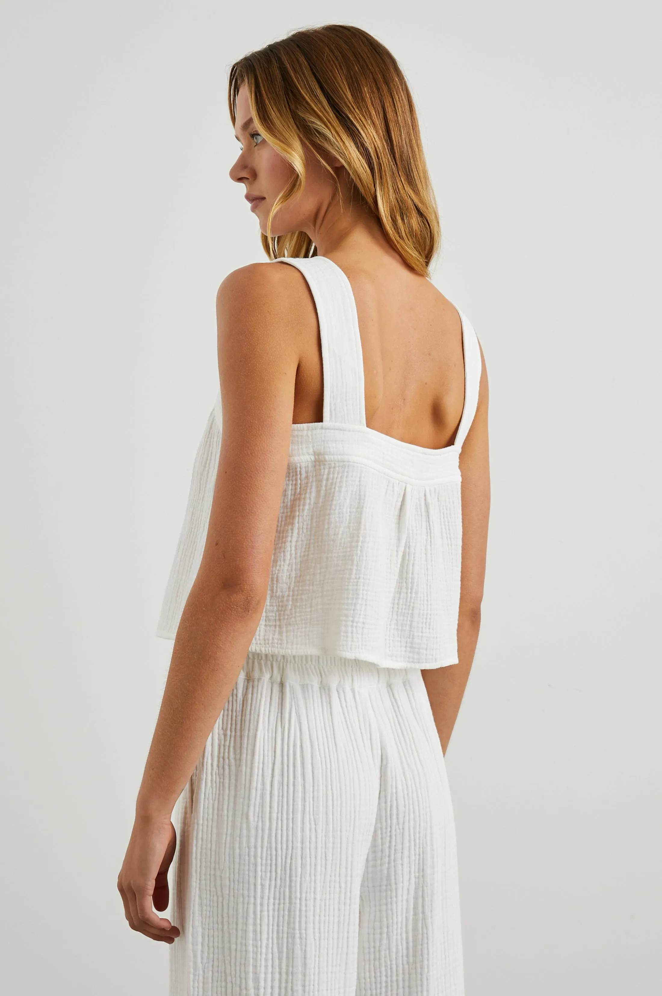 ENYA TOP - WHITE GAUZE