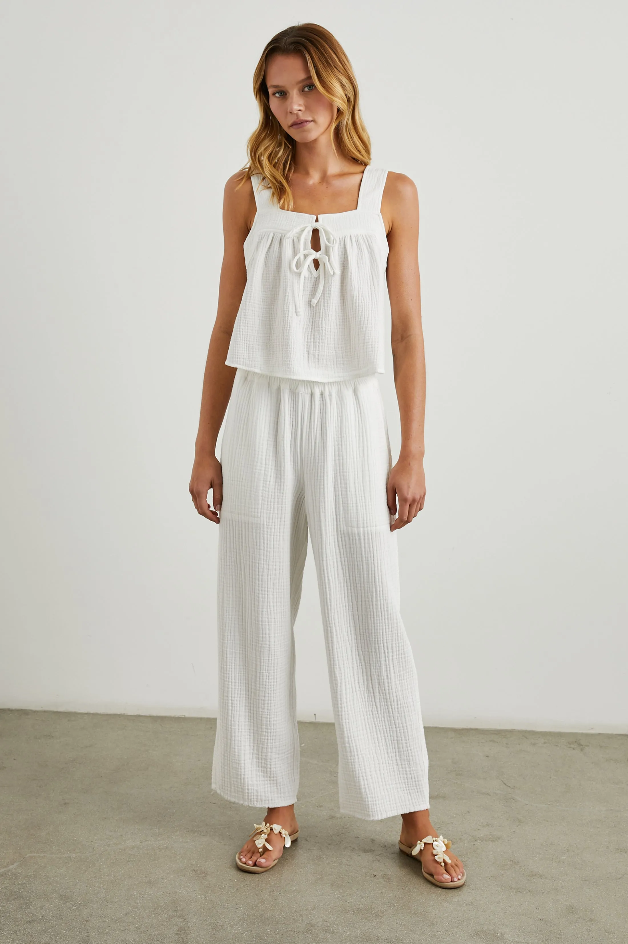 ENYA TOP - WHITE GAUZE