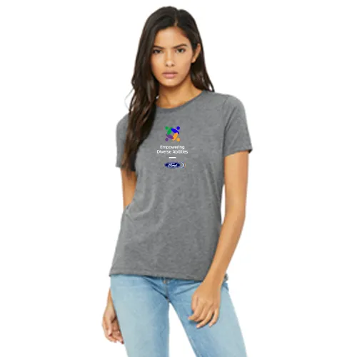 FEDA Bella   Canvas Ladies Relaxed Tee- Grey
