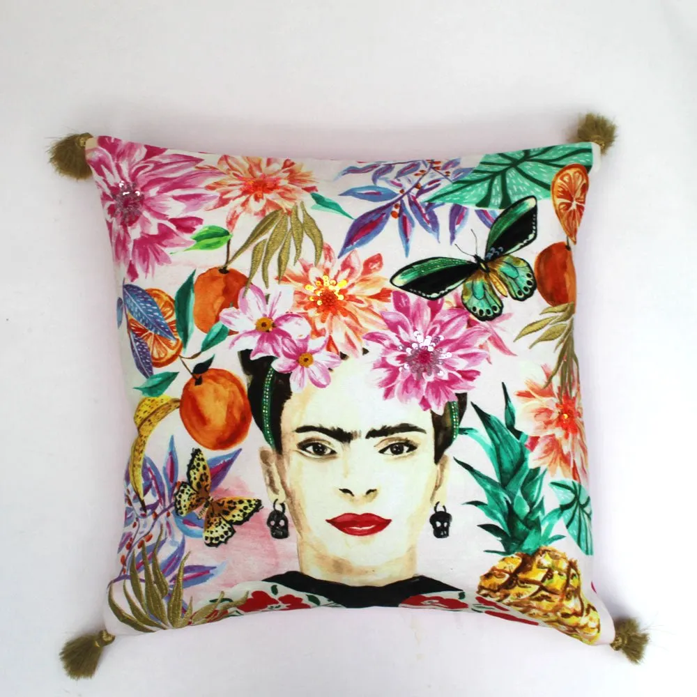 Frida Kahlo Fruit Cushion