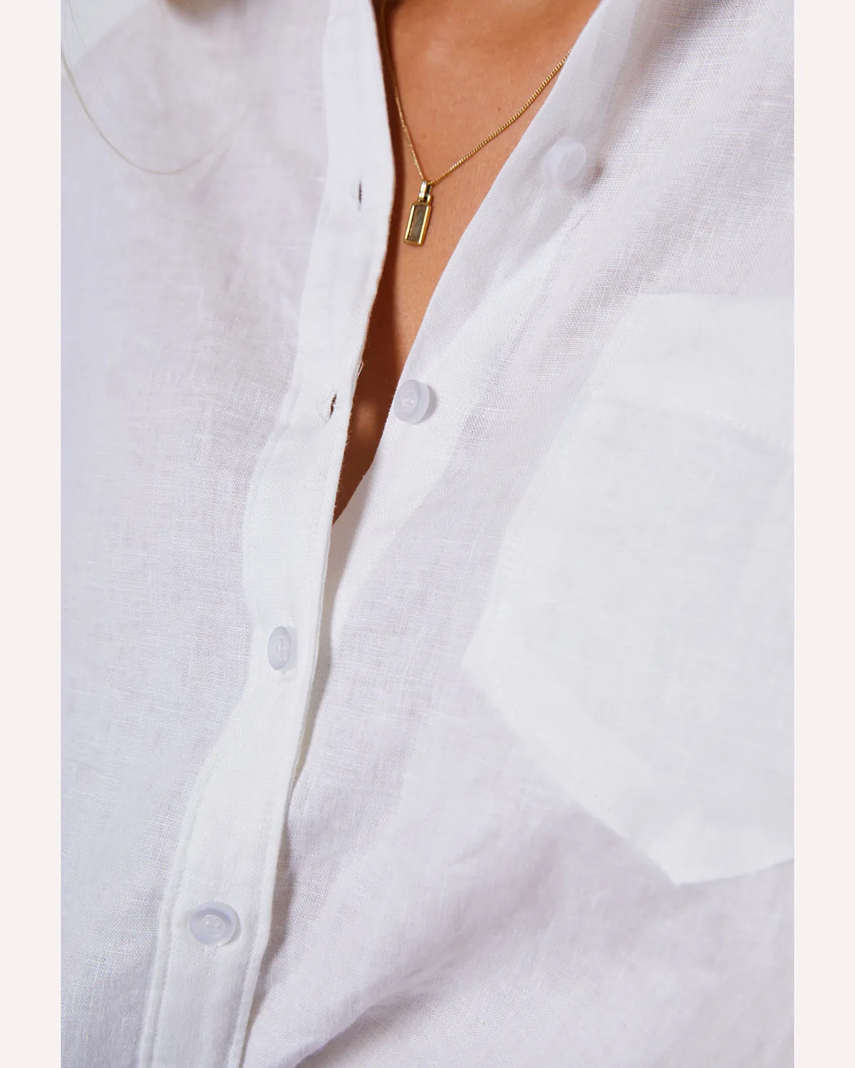 G7 Adele Linen Shirt - White