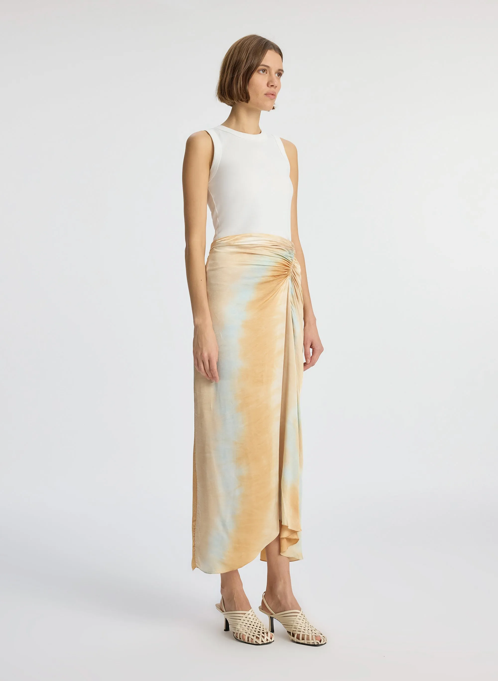 Grace Satin Midi Skirt