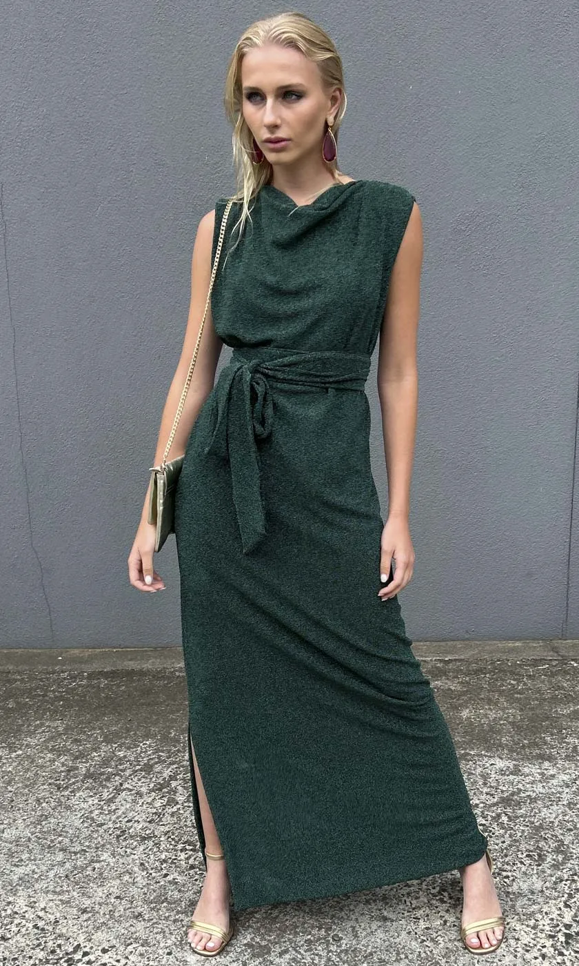 HOSS Cowl Maxi Dress - Emerald Green
