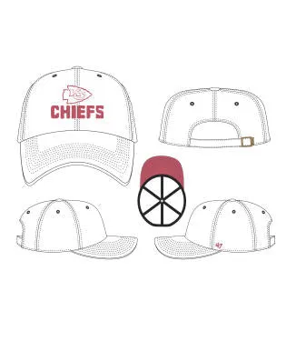 Kansas City Chiefs WHITE PINK 47 CLEAN UP - '47 Brand
