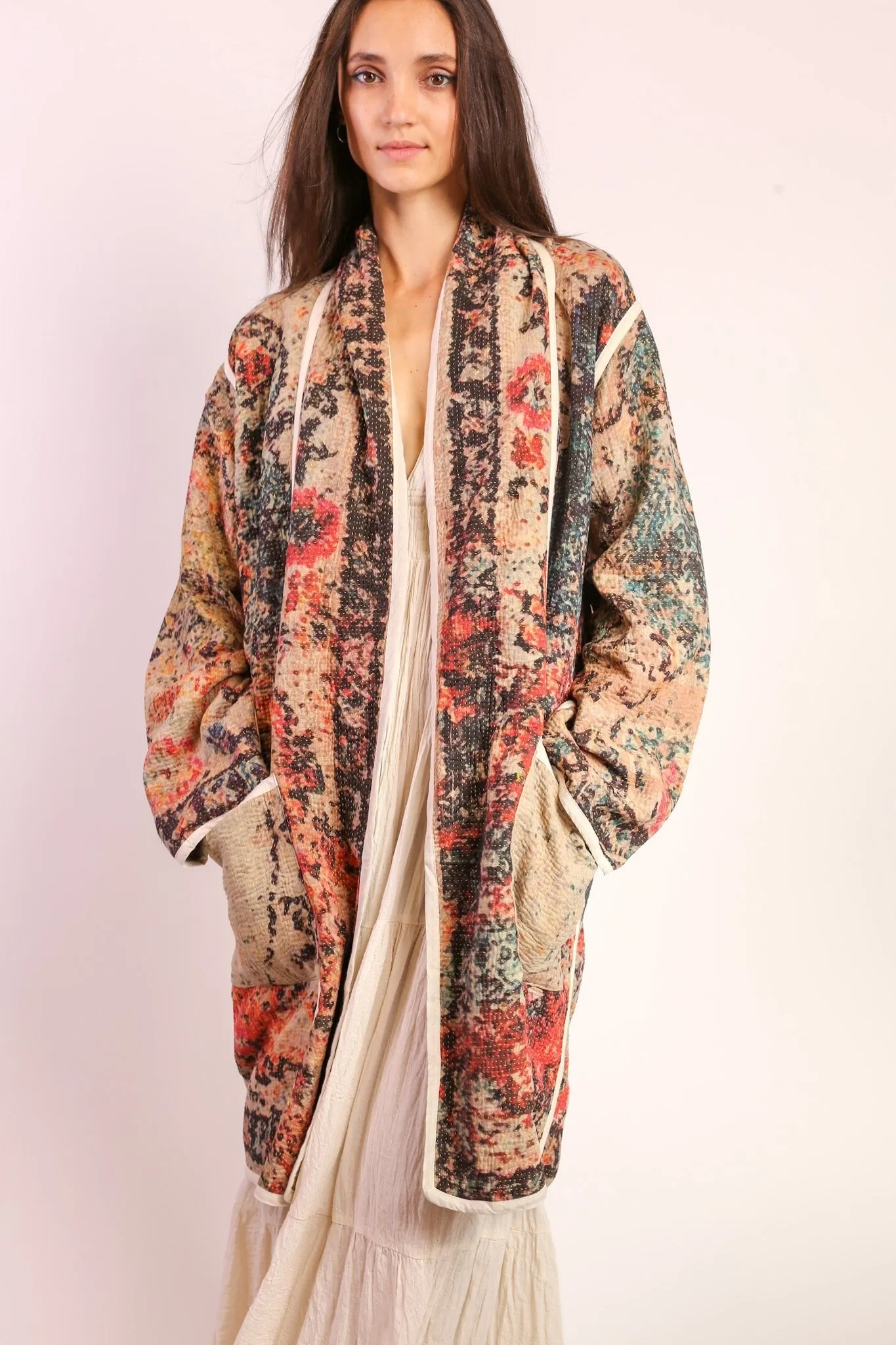 KANTHA JACKET COAT SAHI
