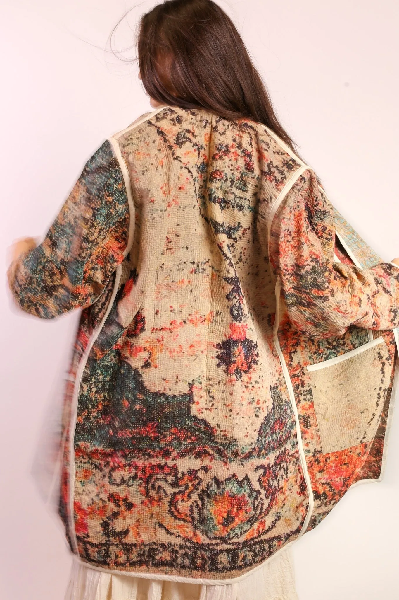 KANTHA JACKET COAT SAHI