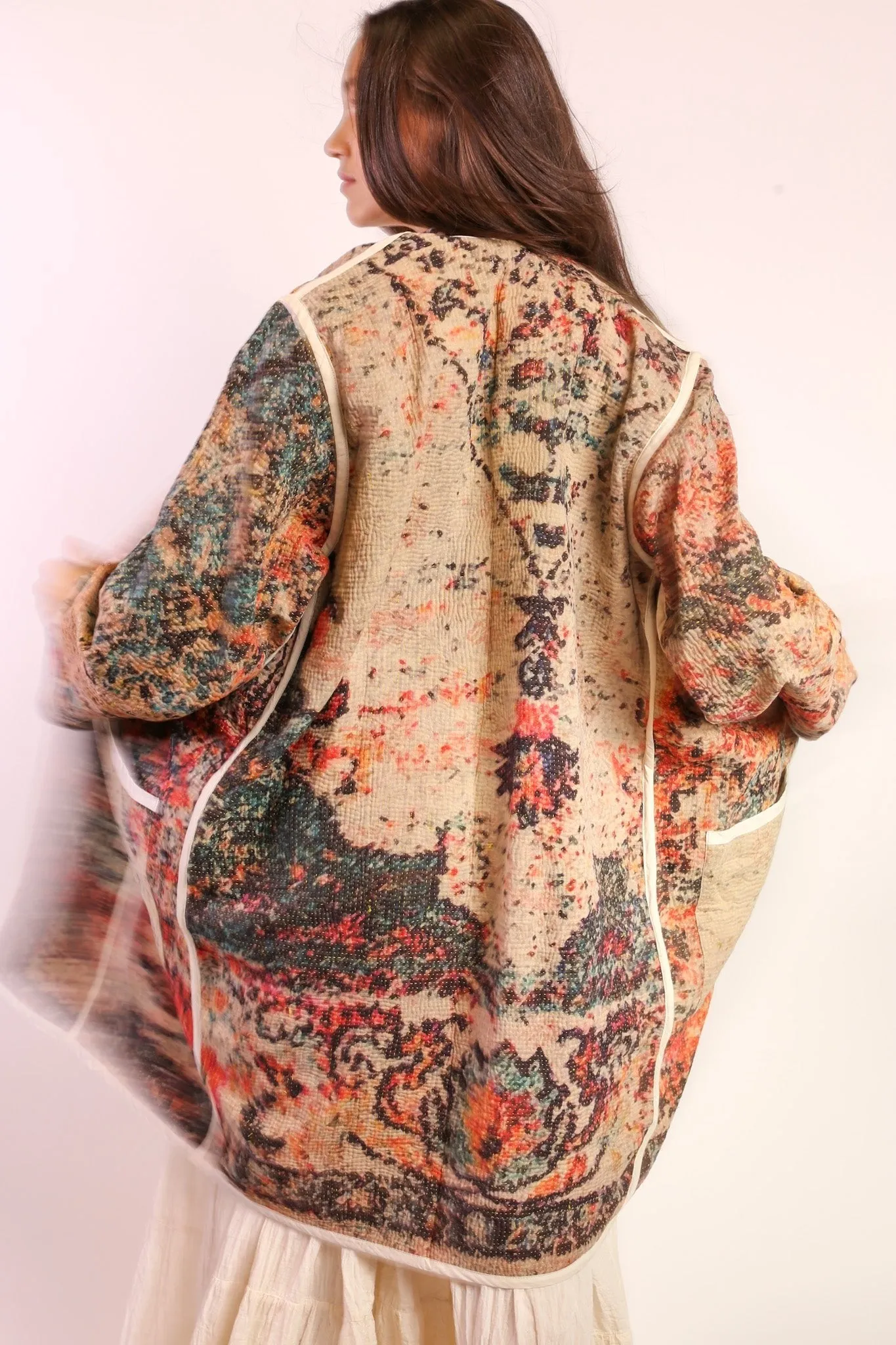 KANTHA JACKET COAT SAHI