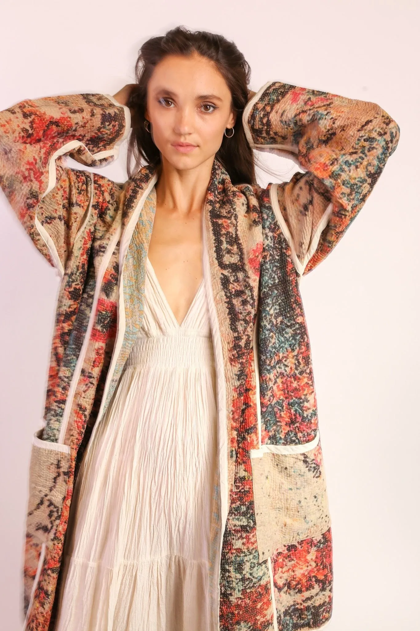 KANTHA JACKET COAT SAHI