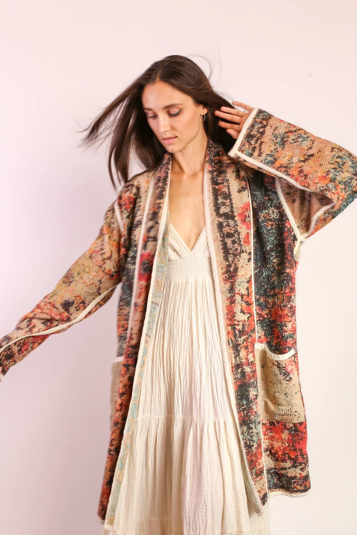KANTHA JACKET COAT SAHI