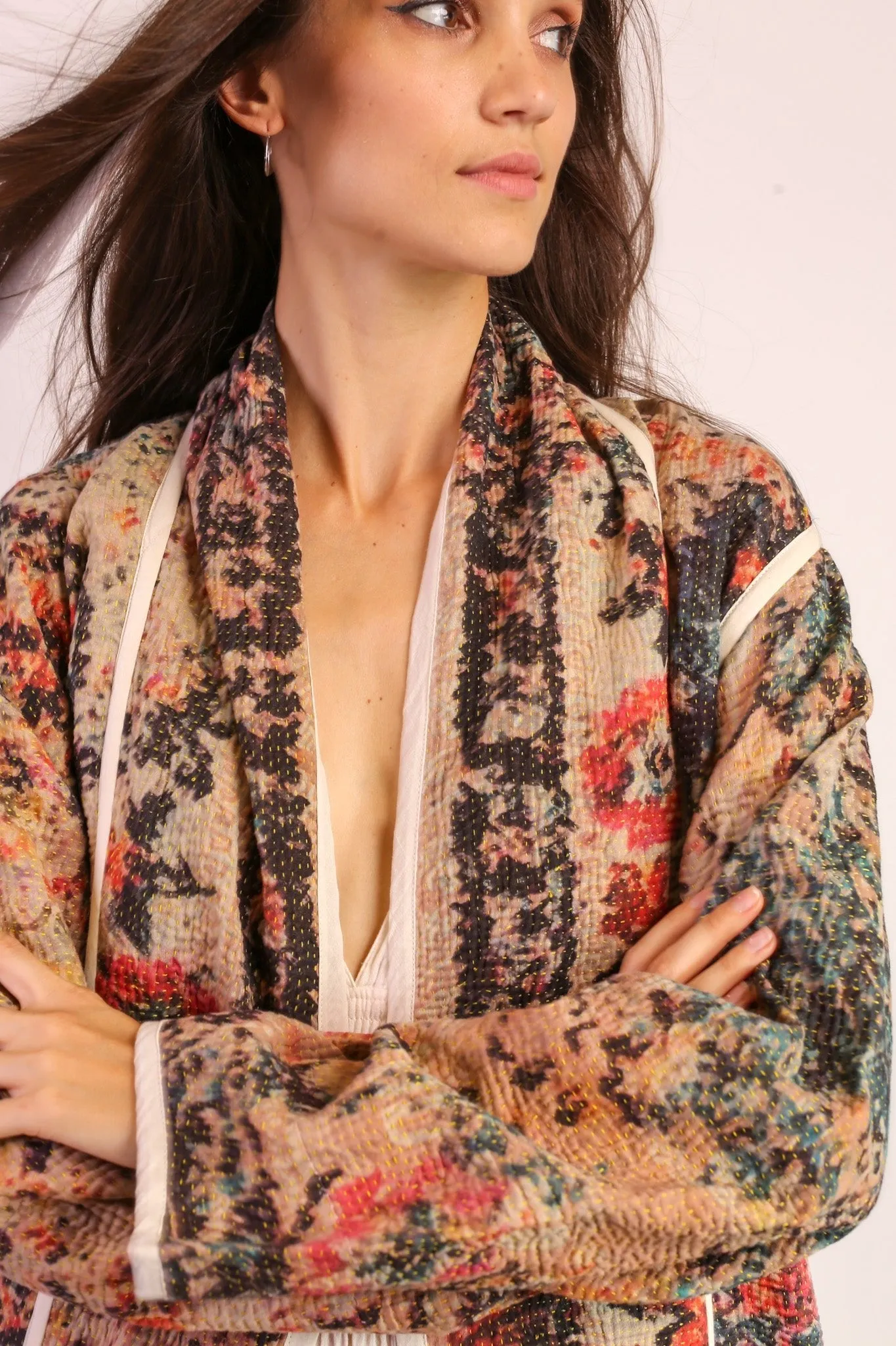 KANTHA JACKET COAT SAHI