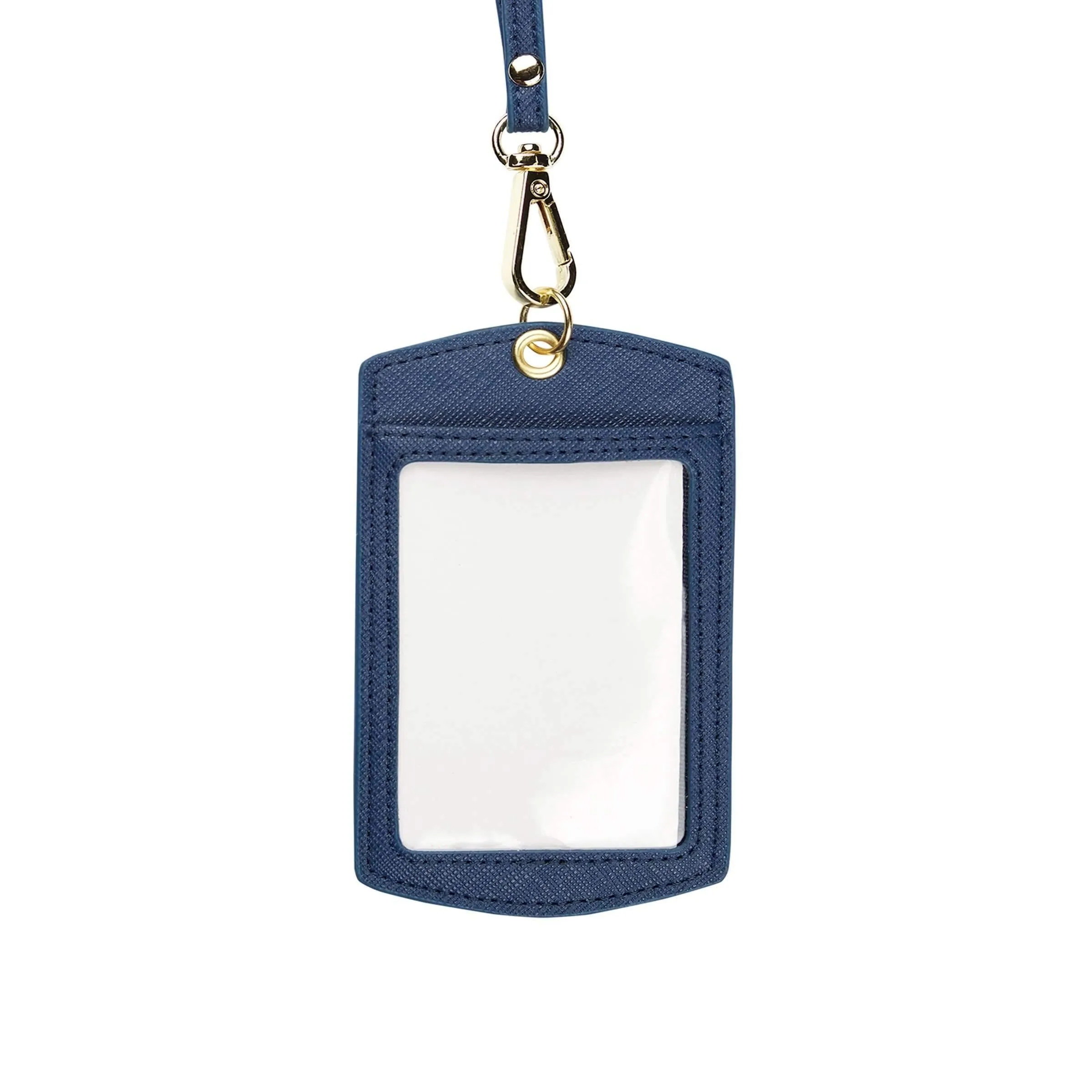 Navy - Saffiano ID Cardholder Lanyard
