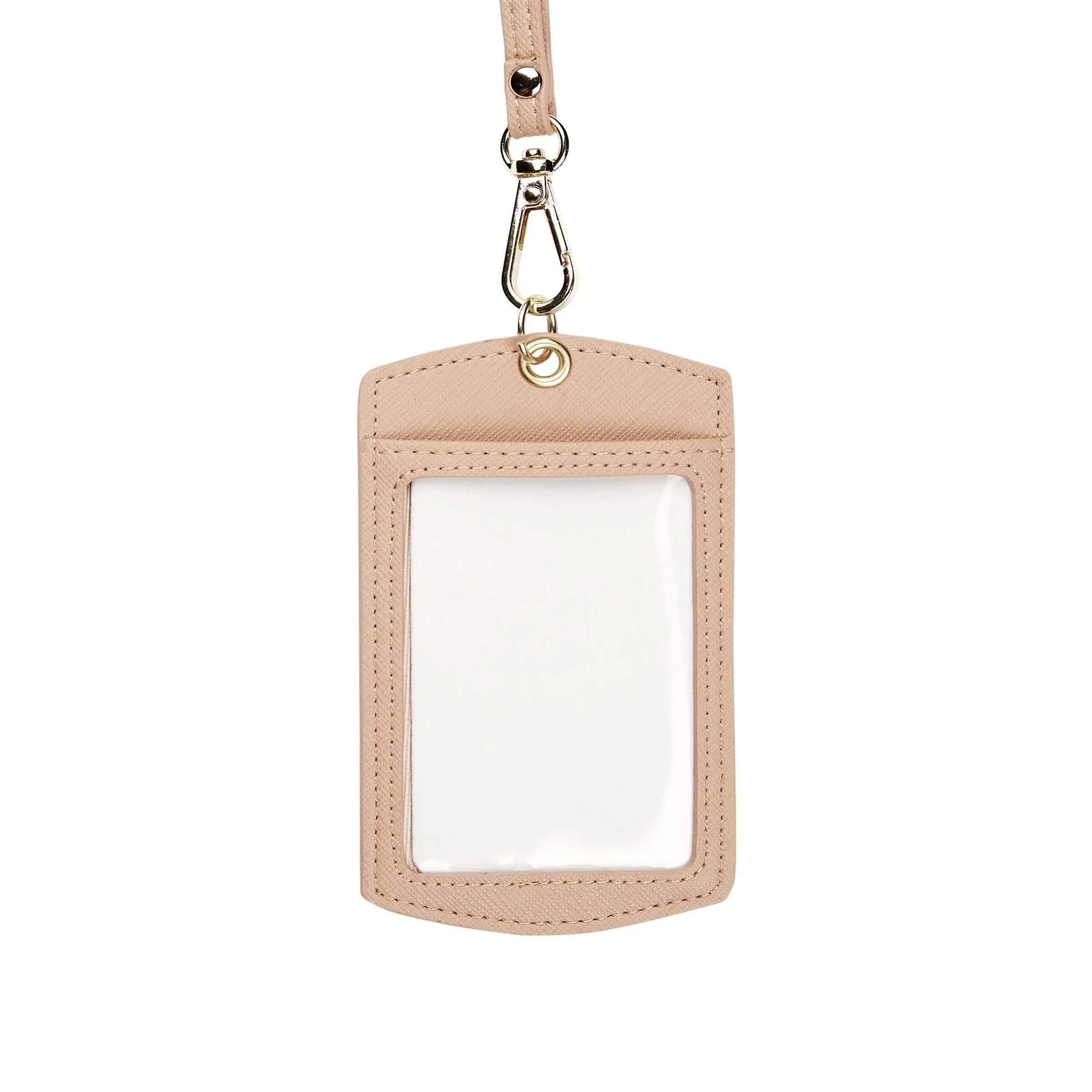 Nude - Saffiano ID Cardholder Lanyard