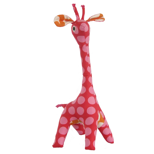 Pink Scrappy Patchwork Baby Giraffe