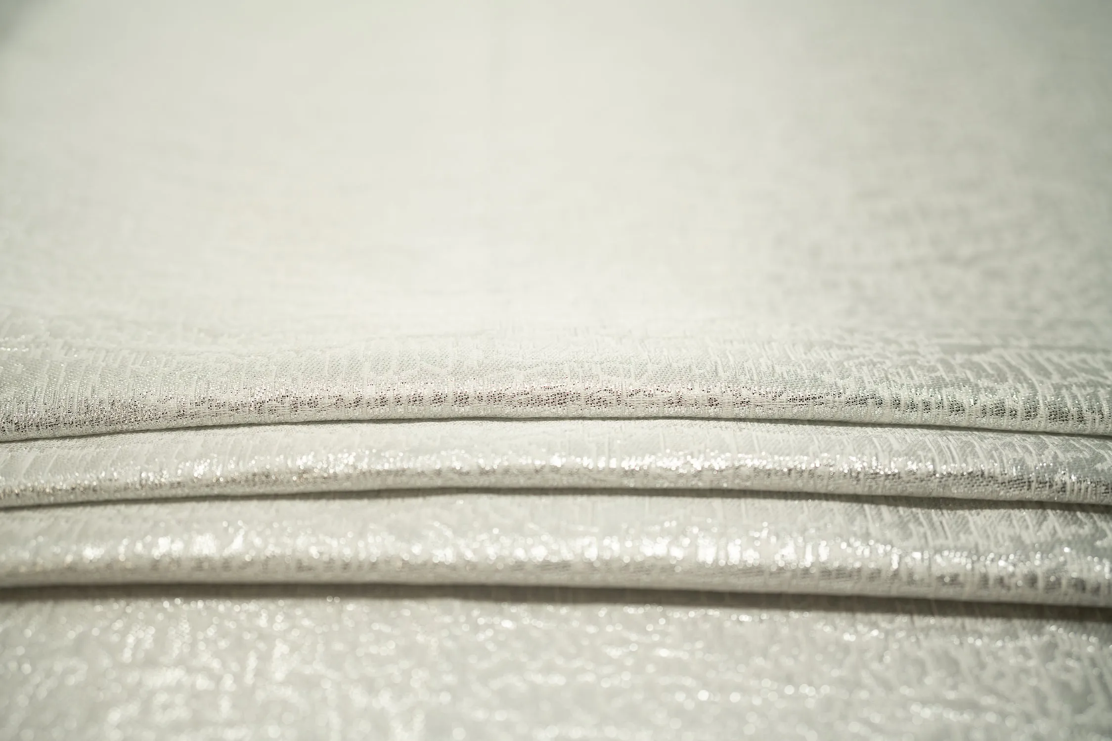 Snow Storm Metallic Brocade Fabric | Blue Moon Fabrics