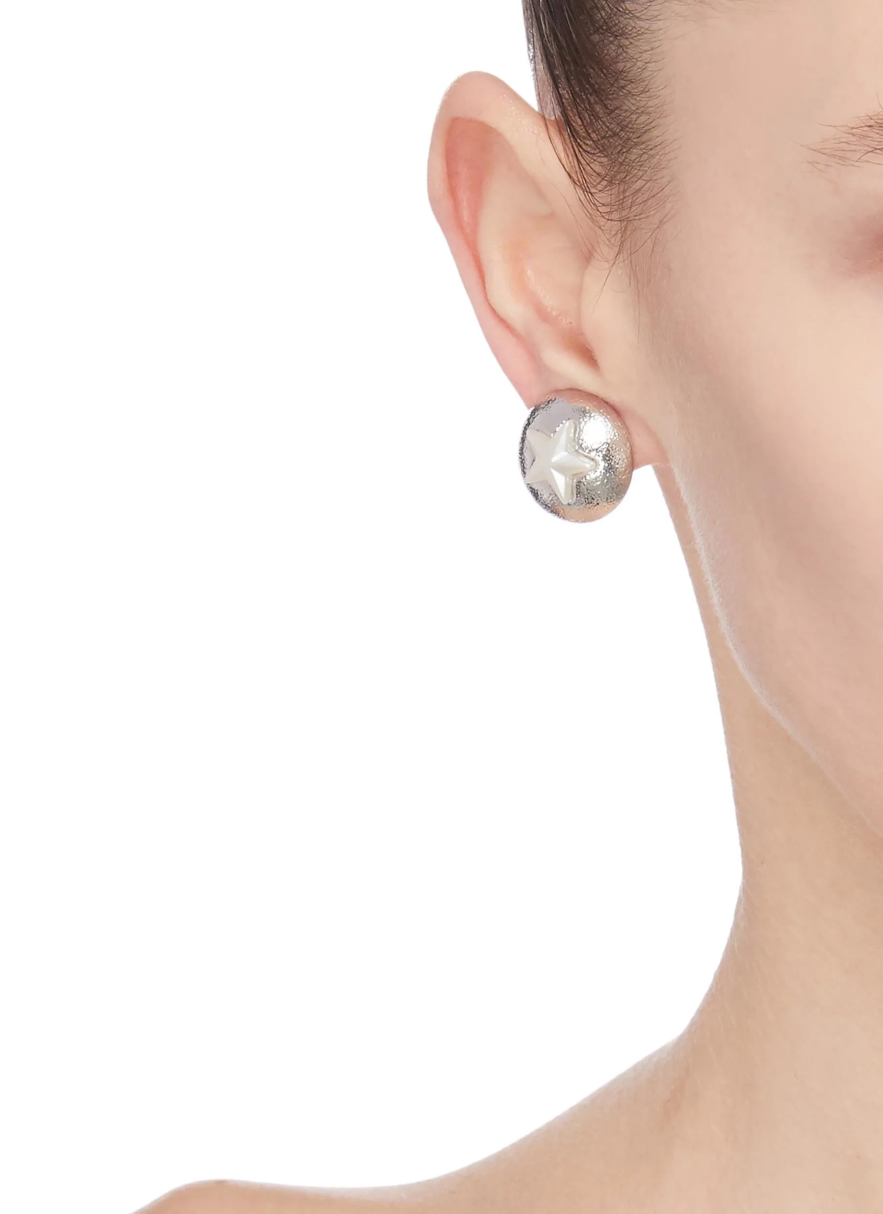 STAR SHEILD CHAIN DROP EARRINGS