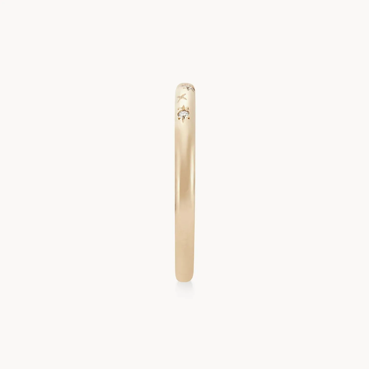 starlight ring - 14k yellow gold, white diamond