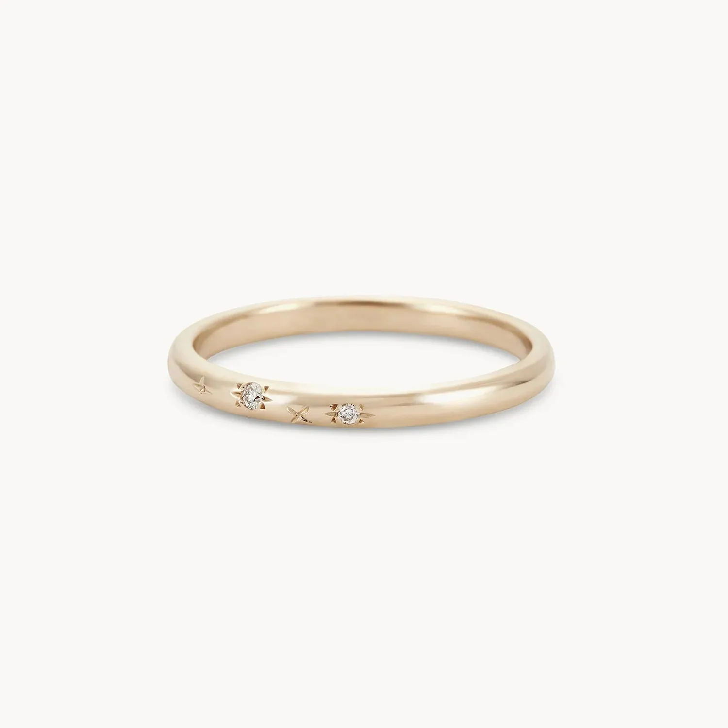 starlight ring - 14k yellow gold, white diamond