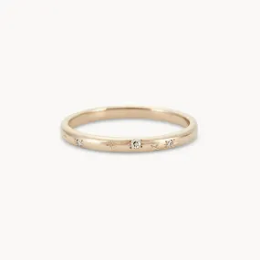 starlight ring - 14k yellow gold, white diamond
