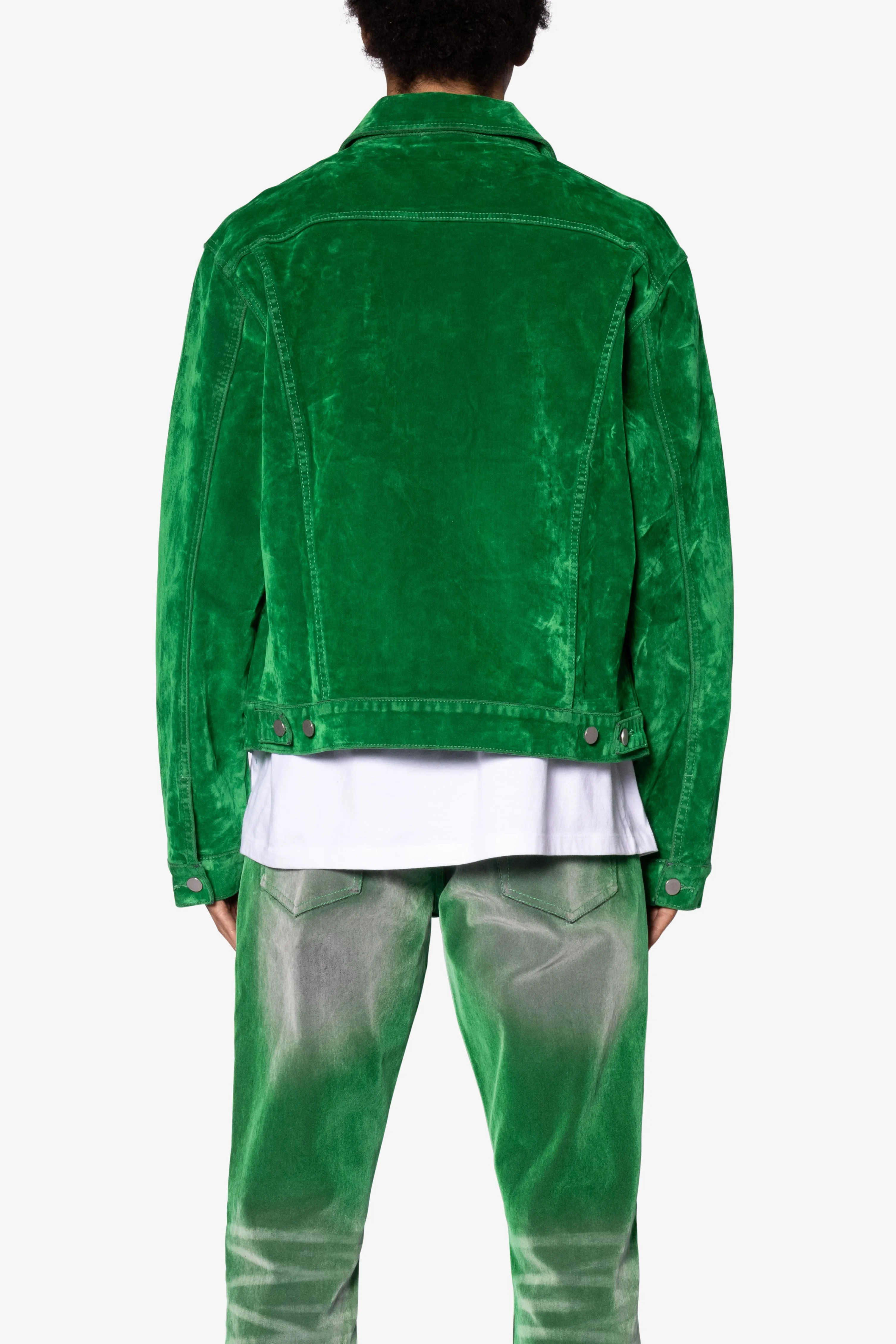 Suede Trucker Jacket - Green